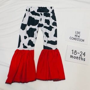 Cow Print Kids Bell Bottoms